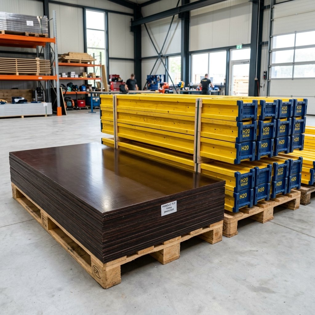 Film-Faced Plywood (Filmli Kontraplak) & H20 Beams