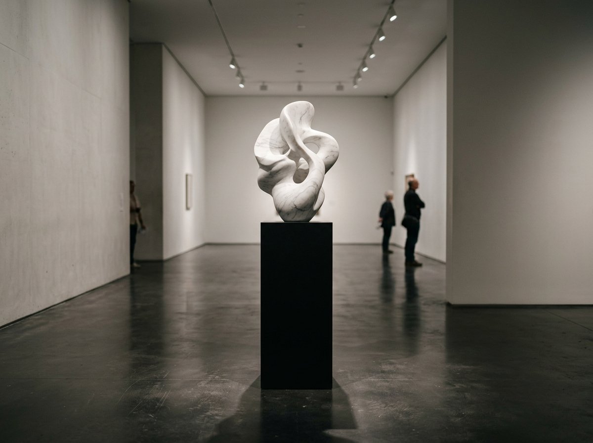 Tever Sanat Noir Müze Mat Siyah Heykel Kaidesi
